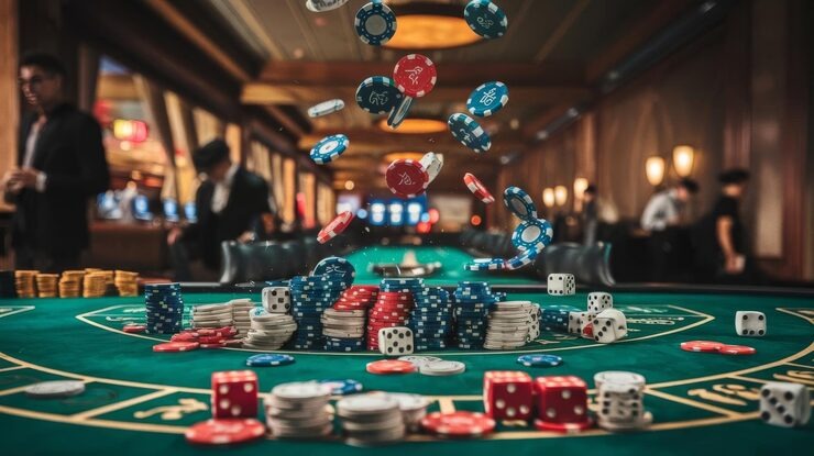 Live dealer table on mobile phone showing blackjack game with multi-camera studio